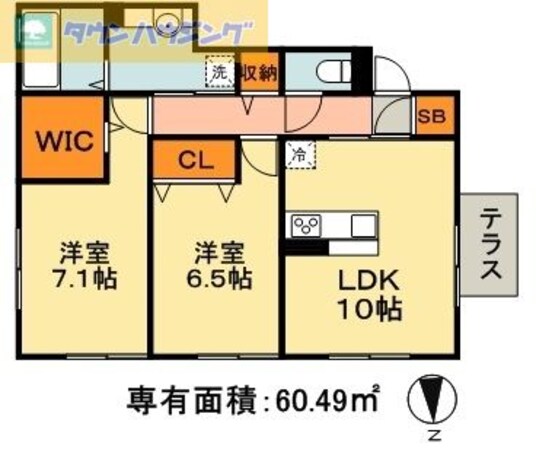 グレイス若草の物件間取画像